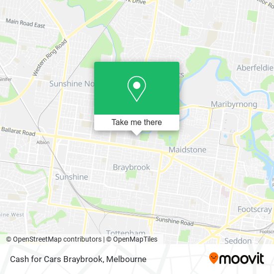 Cash for Cars Braybrook map