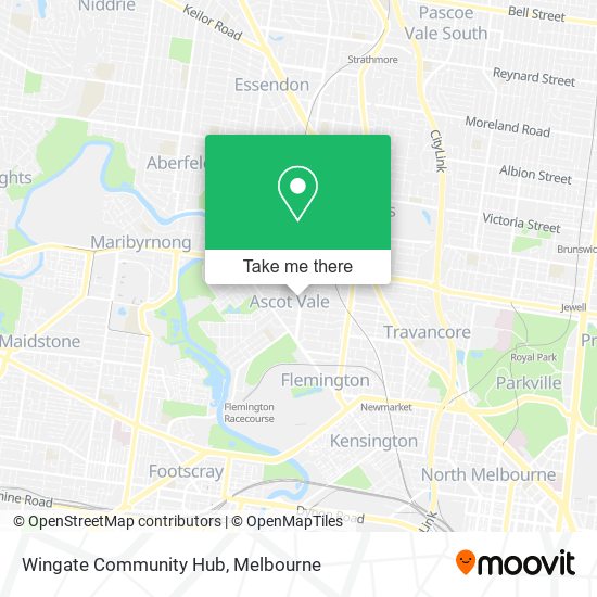 Mapa Wingate Community Hub