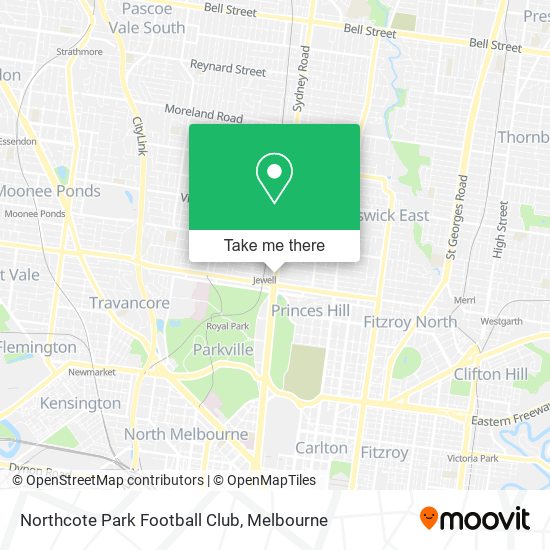 Northcote Park Football Club map