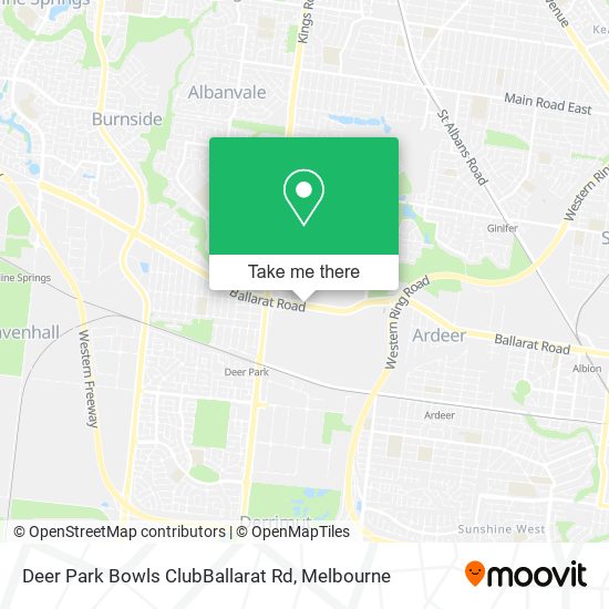 Deer Park Bowls ClubBallarat Rd map