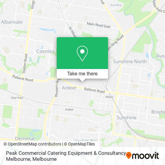 Peak Commercial Catering Equipment & Consultancy Melbourne map