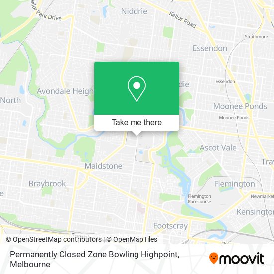 Permanently Closed Zone Bowling Highpoint map