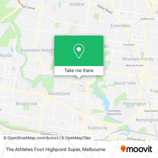 Mapa The Athletes Foot Highpoint Super