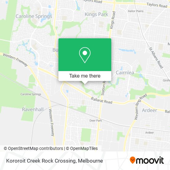 Mapa Kororoit Creek Rock Crossing