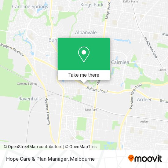 Hope Care & Plan Manager map
