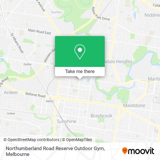 Northumberland Road Reserve Outdoor Gym map