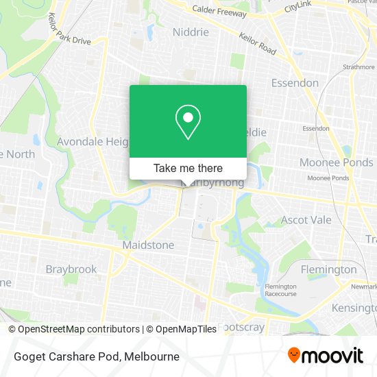 Goget Carshare Pod map