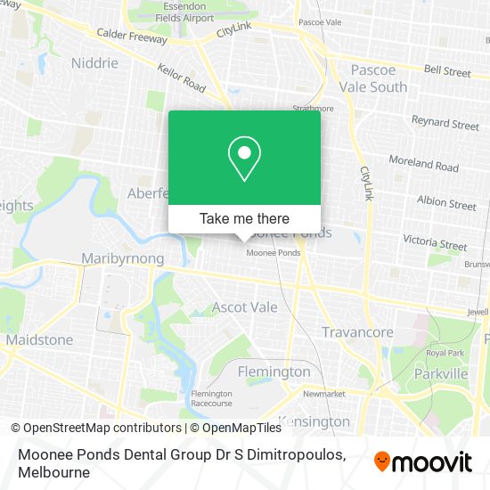 Moonee Ponds Dental Group Dr S Dimitropoulos map