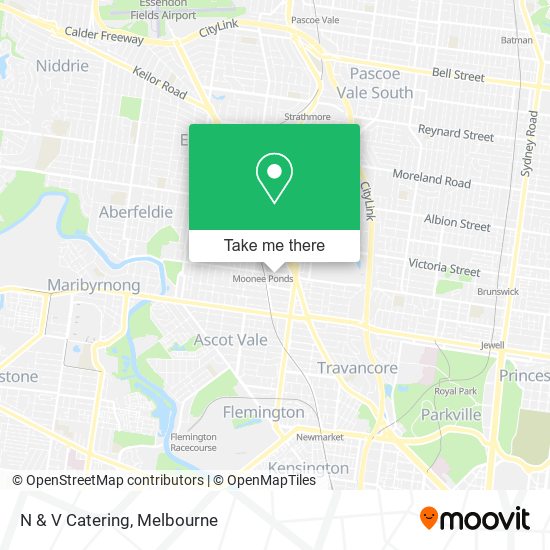 N & V Catering map