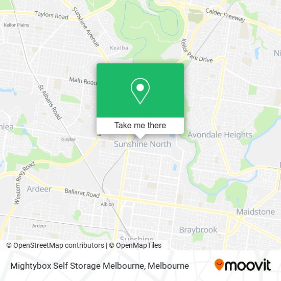 Mightybox Self Storage Melbourne map