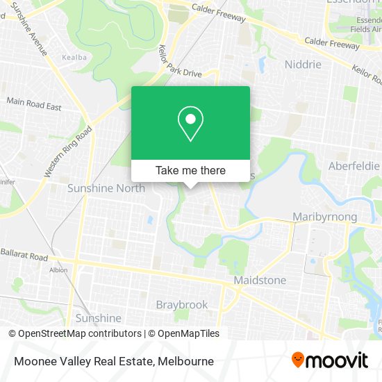 Moonee Valley Real Estate map