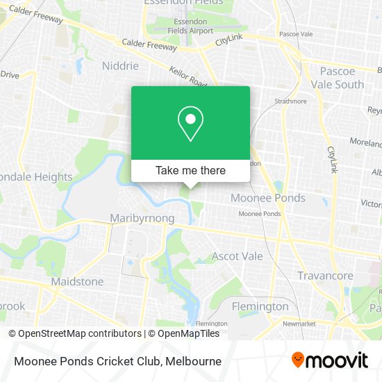 Moonee Ponds Cricket Club map