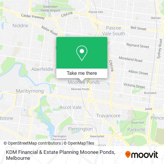 KDM Financial & Estate Planning Moonee Ponds map