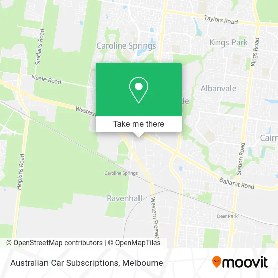 Mapa Australian Car Subscriptions