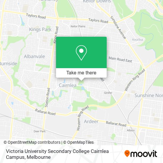 Victoria University Secondary College Cairnlea Campus map