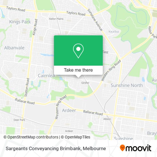 Sargeants Conveyancing Brimbank map