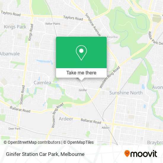 Ginifer Station Car Park map