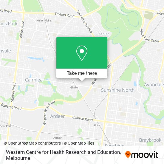 Western Centre for Health Research and Education map