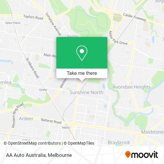 AA Auto Australia map