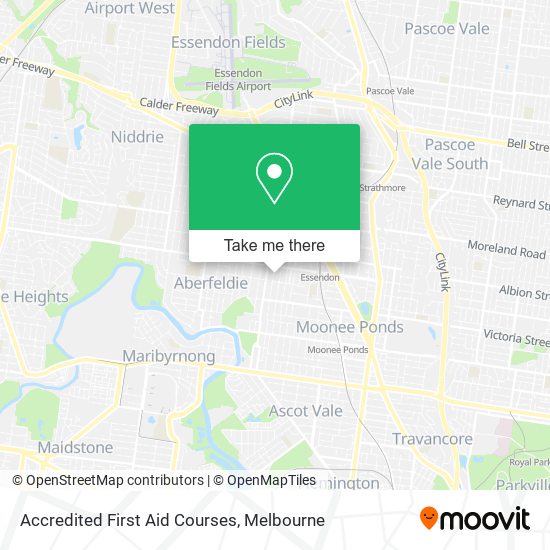 Accredited First Aid Courses map