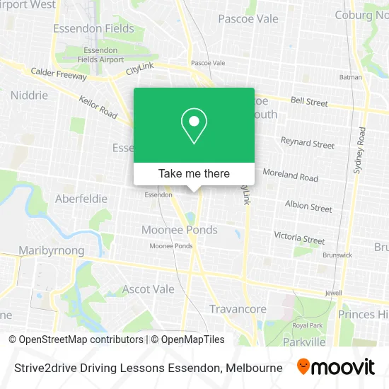 Mapa Strive2drive Driving Lessons Essendon