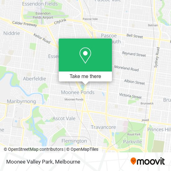 Mapa Moonee Valley Park