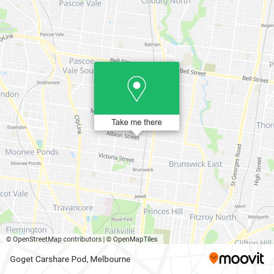 Goget Carshare Pod map