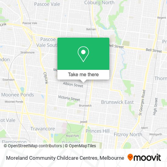 Moreland Community Childcare Centres map