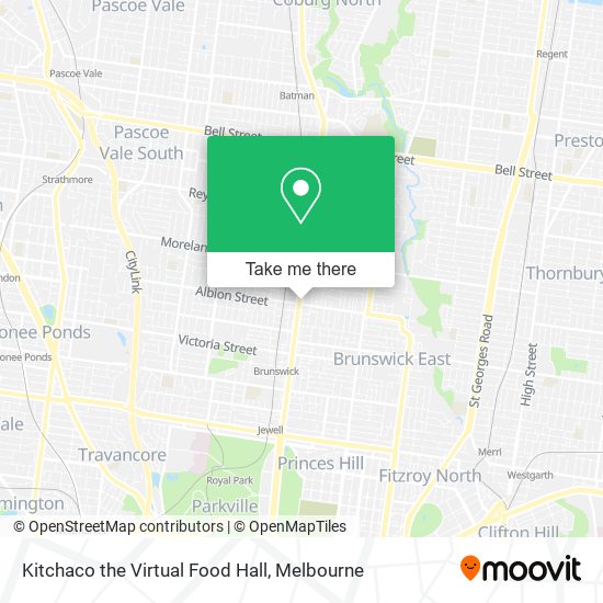 Kitchaco the Virtual Food Hall map