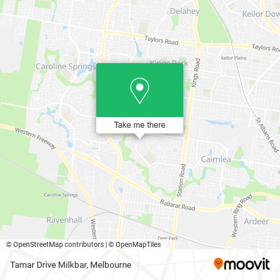 Mapa Tamar Drive Milkbar