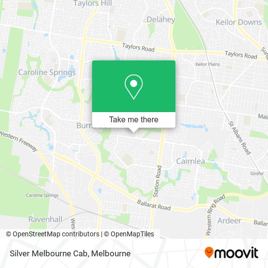 Silver Melbourne Cab map