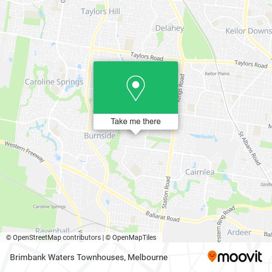 Brimbank Waters Townhouses map