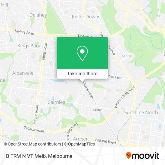 B TRM N VT Melb map