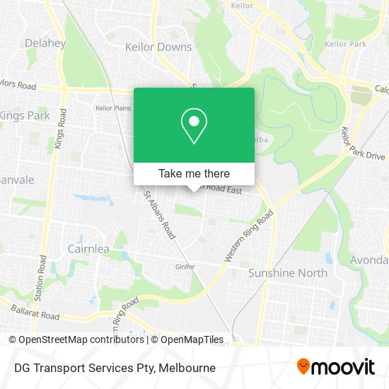 DG Transport Services Pty map