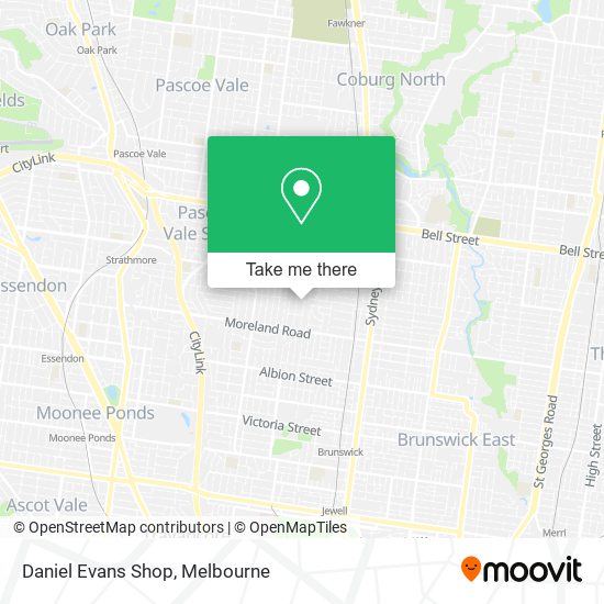 Daniel Evans Shop map