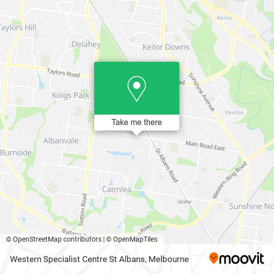 Western Specialist Centre St Albans map