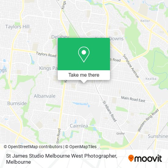 St James Studio Melbourne West Photographer map