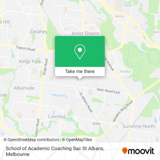 Mapa School of Academic Coaching Sac St Albans