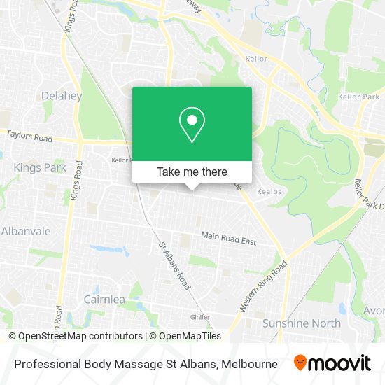 Professional Body Massage St Albans map