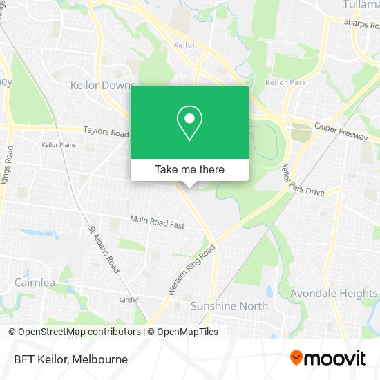 BFT Keilor map