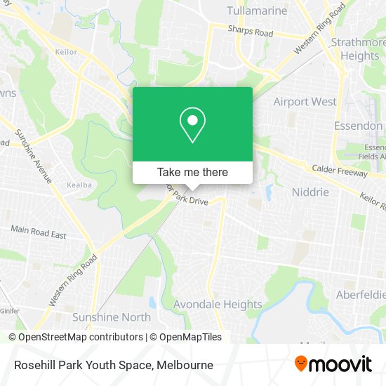 Rosehill Park Youth Space map