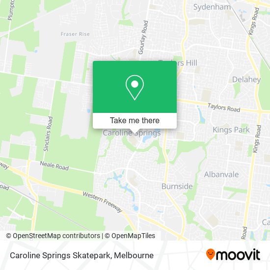 Caroline Springs Skatepark map