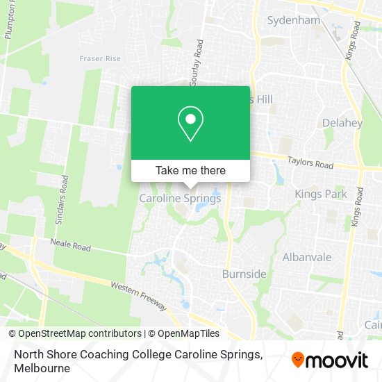 North Shore Coaching College Caroline Springs map