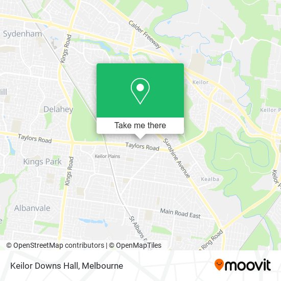 Keilor Downs Hall map