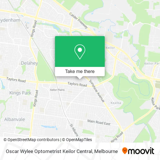 Mapa Oscar Wylee Optometrist Keilor Central