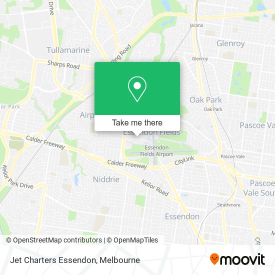 Jet Charters Essendon map