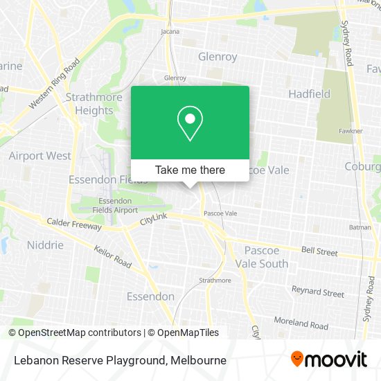 Lebanon Reserve Playground map