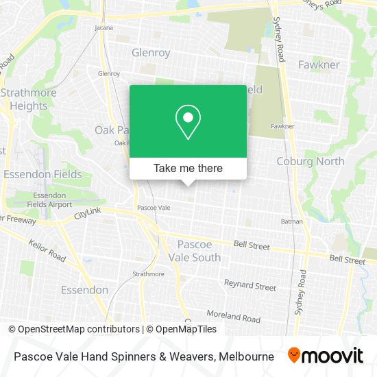 Mapa Pascoe Vale Hand Spinners & Weavers