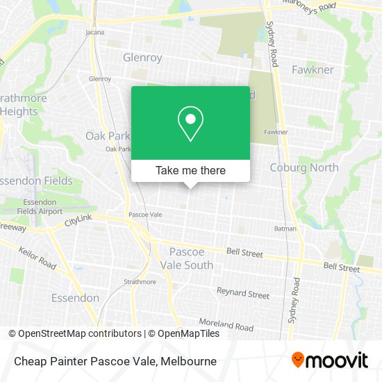 Mapa Cheap Painter Pascoe Vale