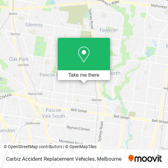 Carbiz Accident Replacement Vehicles map
